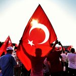 Crowd with Turkish Flags
