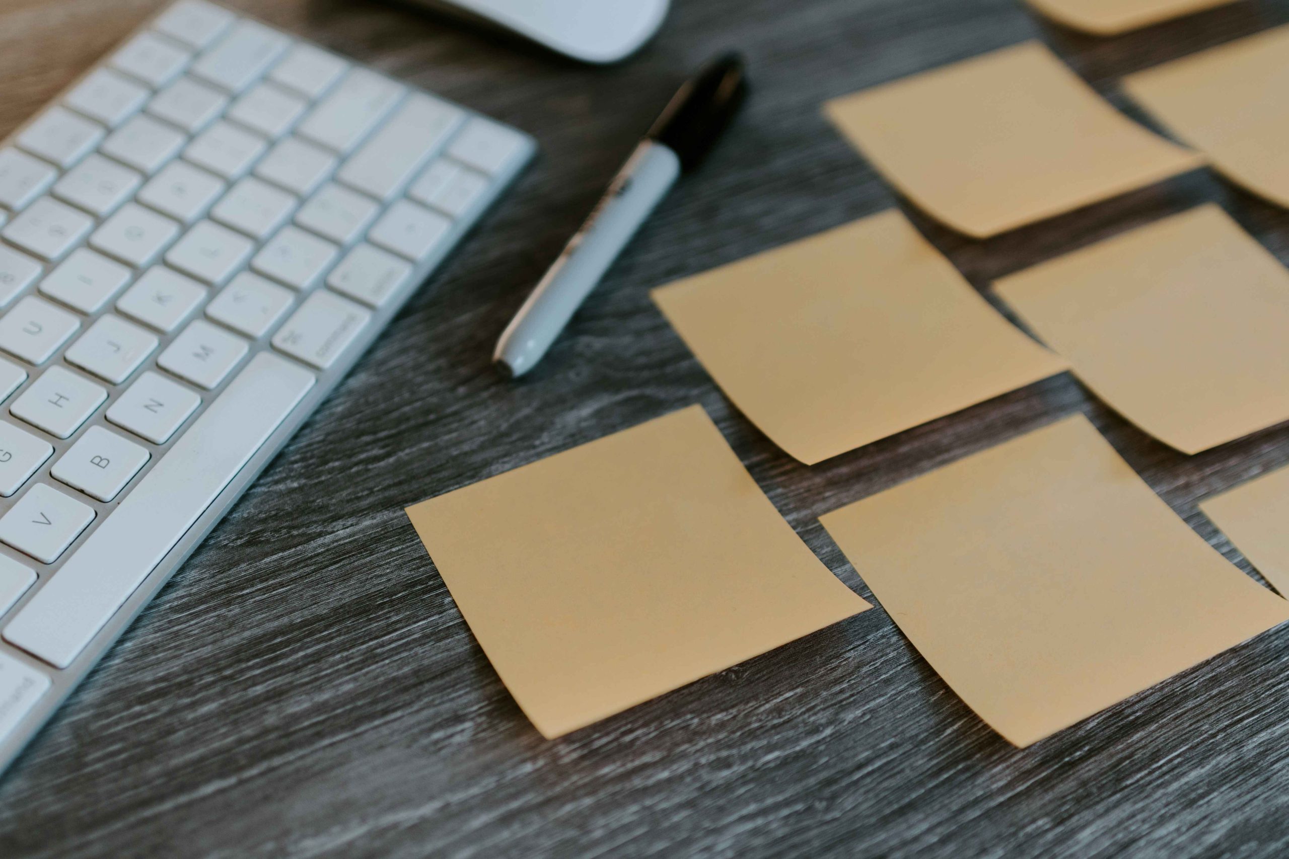 Sticky Notes on Desk